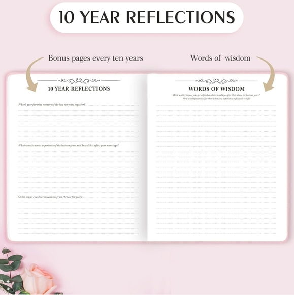 NIP Ivory Anniversary Journal for couples - Picture 8 of 8